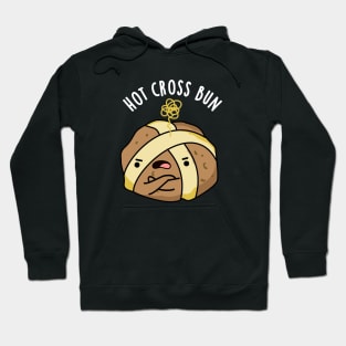 Hot Cross Bun Cute Angry Bun Pun Hoodie